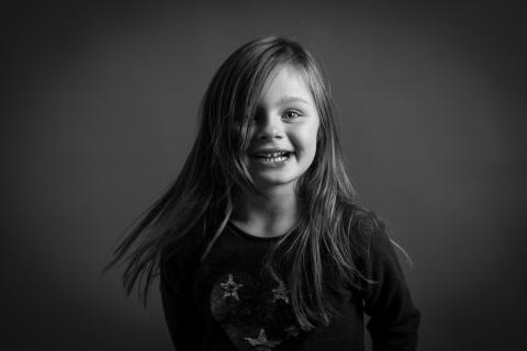 Séance portrait d'enfant en studio