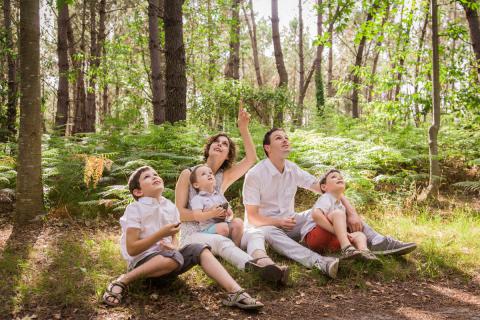 La famille C à l'étang de Joreau